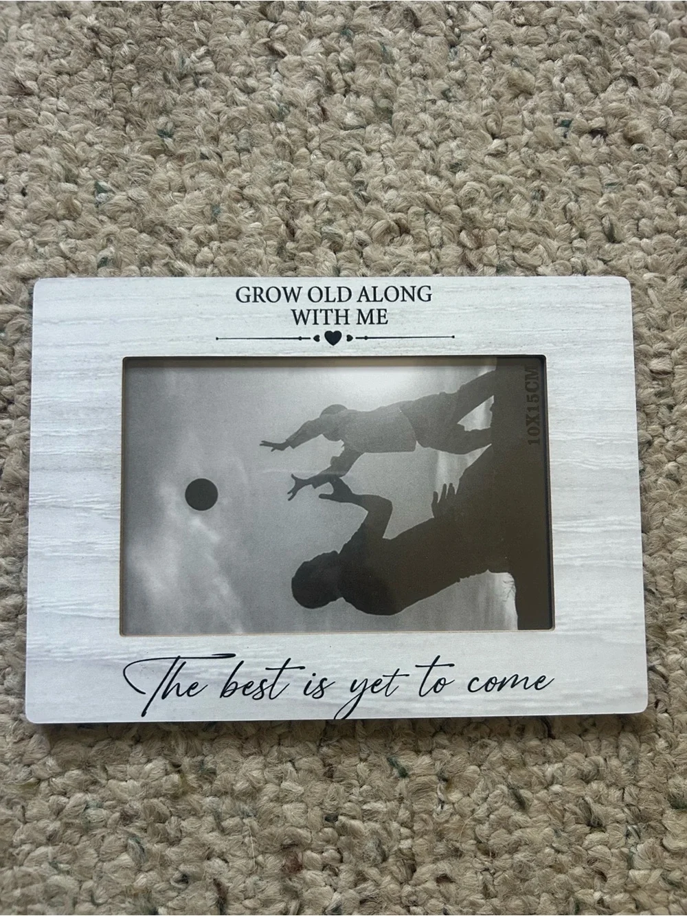 White 'Grow Old Along With Me' Decorative Photo Frame - The best is yet to come